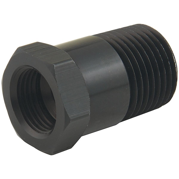 Allstar Performance 0.5 in. NPT Temperature Gauge Aluminum Adapter; Black Anodized ALL50204 - main